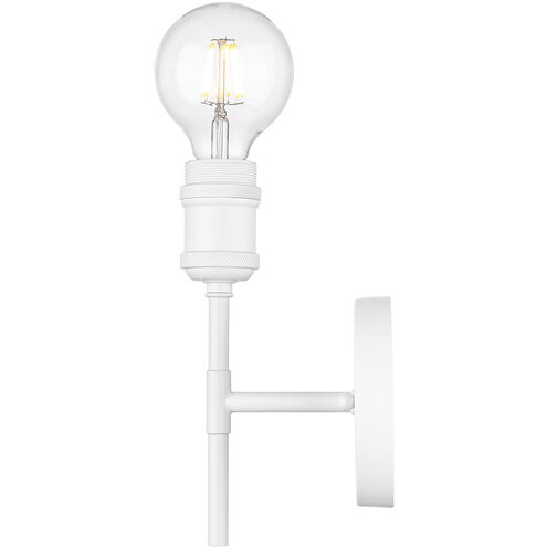 Axel 1 Light 4.75 inch Matte White Wall Sconce Wall Light in No Shade